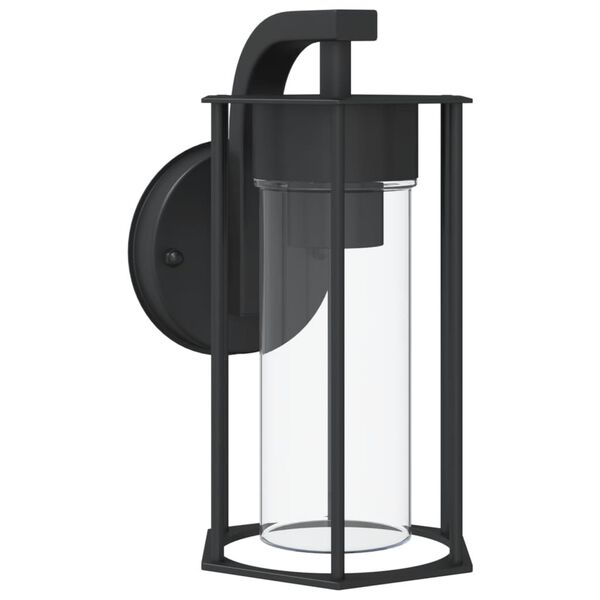 vidaXL Outdoor Wall Light Black Stainless steel, polycarbonate Medium
