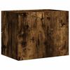 vidaXL Wall-mounted Bedside Cabinet Smoked Oak Engineered wood Small
