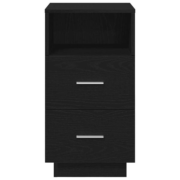 vidaXL Bedside Cabinet Black Engineered wood Small Bedside Cabinet