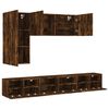 vidaXL TV Wall Cabinet Smoked Oak Engineered Wood Large TV Wall Cabinet