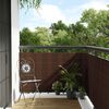 vidaXL Balcony Screen Brown and Black 393.7x31.5" Poly Rattan