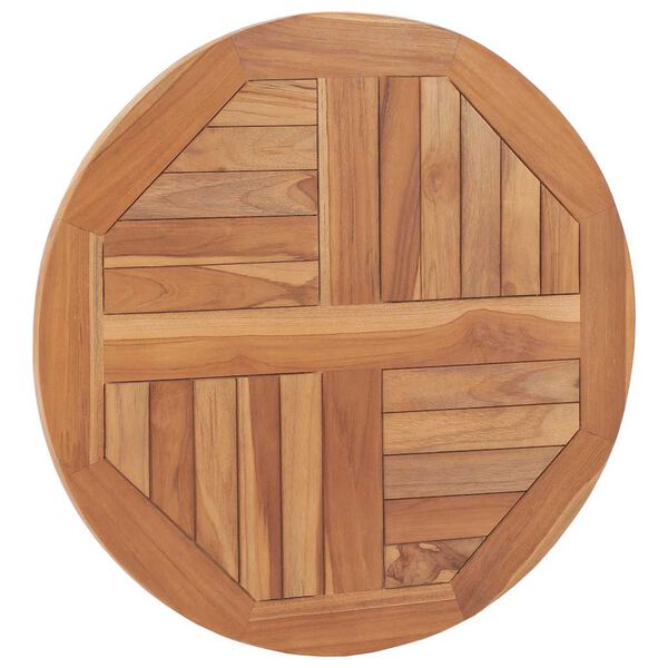 vidaXL Tabletop Natural Teak Solid Teak Wood 23.6 in Durable