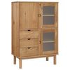 vidaXL Highboard Natural pine Solid pinewood, engineered wood