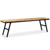 vidaXL Bench Teak Reclaimed Teak and Steel 63.0 x 13.8 x 17.7 in