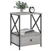 vidaXL Bedside Table Grey Sonoma Engineered wood, Iron