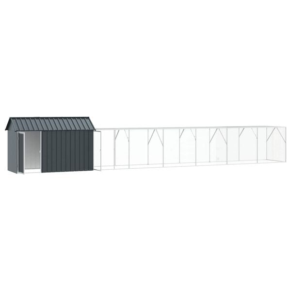 vidaXL Bird Cage Anthracite 323.43 x 43.70 x 55.91 in Galvanised Steel