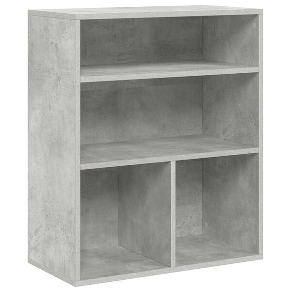 vidaXL Book Cabinet Concrete grey Engineered wood Medium Book Cabinet