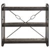 vidaXL Bookcase Black Solid rough mango wood Medium Durable Bookcase