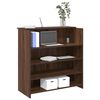 vidaXL Reception Desk Brown Oak Engineered Wood 39.4 x 19.7 x 40.7 in