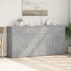 vidaXL Sideboards 2 pcs Concrete Gray 31.1"x15"x31.5" Engineered Wood