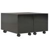 vidaXL Coffee Table High Gloss Black Engineered wood Medium Extendable