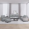 vidaXL 4 Piece Sofa Set with Cushions Light Gray Fabric