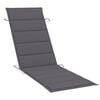 vidaXL Sun Lounger Anthracite Solid Acacia Wood, Fabric (100% Polyester)