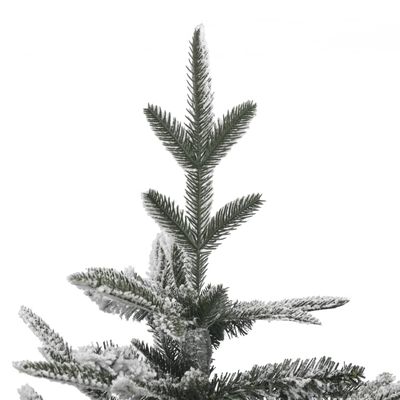vidaXL Artificial Pre-lit Christmas Tree with Flocked Snow 82.7" PVC&PE