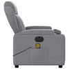 vidaXL Electric Massage Recliner Chair Light Grey Polyester, Metal, Plywood