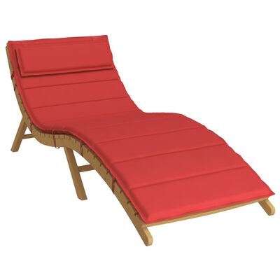 vidaXL Sun Lounger Cushion Red 70.9"x23.6"x1.2" Oxford Fabric