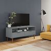 vidaXL TV Cabinet Grey Solid pine wood with UV varnish finish Medium