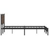 vidaXL Bed Frame Brown oak Steel, engineered wood Full Bed Frame
