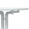 vidaXL Dining Table White Engineered Wood and Powder-Coated Steel