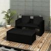 vidaXL Garden Lounge Set Black