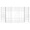 vidaXL Gabion Planter Silver Steel wire Large Decorative Inlays