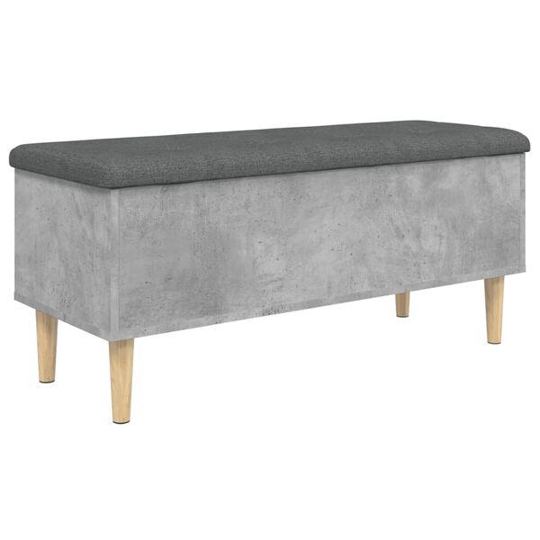 vidaXL Storage Bench Concrete Gray, Dark Gray