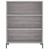 vidaXL Bookcase Grey Sonoma Engineered Wood & Metal Medium Bookcase