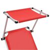 vidaXL Sun Lounger Red Aluminum Standard Collapsible