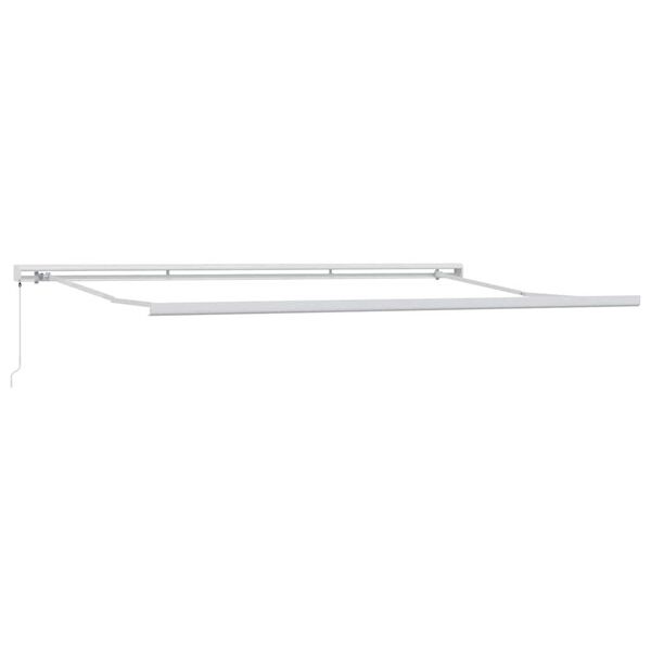 Awning Manual White 177.17" x 118.11" Metal