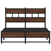 vidaXL Bed Frame Brown Oak Steel, Engineered Wood Small Double Bed Frame