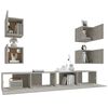 vidaXL TV Cabinet Set Set of 6 Concrete grey Engineered wood Standard