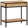vidaXL Console Table 27.6"x13.8"x27.6" Solid Rough Wood Mango