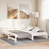 vidaXL Day Bed White Solid pine wood Twin, Full