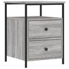 vidaXL Bedside Cabinet Set of 2 Grey Sonoma Engineered wood, iron