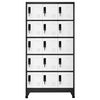 vidaXL Locker Cabinet Anthracite and White Steel Large