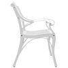 vidaXL Garden Bench White Cast Aluminum, Cast Iron Medium Durable