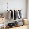 vidaXL Clothes Rack Bamboo Medium Bamboo Clothes Rack Rectangular