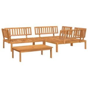 vidaXL Pallet Sofa Set Oiled Wood Solid Acacia wood with an oil finish