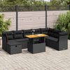 vidaXL Garden Sofa Set Black Poly Rattan Large Modular Garden Sofa Set