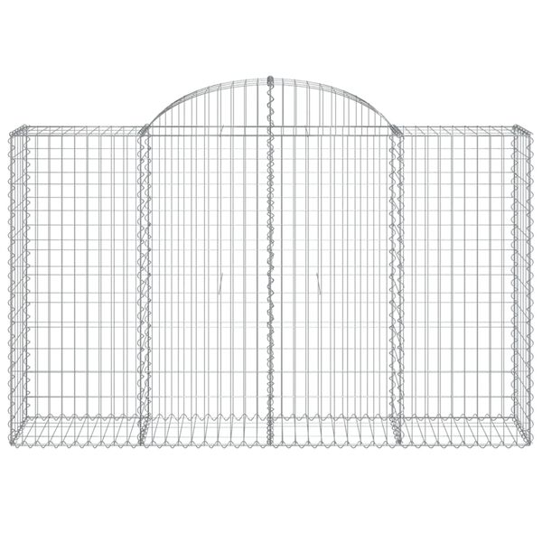vidaXL Gabion Basket Set of 2 Silver Galvanized iron