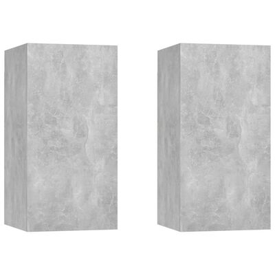 vidaXL TV Cabinets 2 pcs Concrete Gray 12"x11.8"x23.6" Chipboard