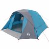 vidaXL Camping Tent Cabin 4-Person Blue Waterproof
