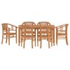 vidaXL Garden Dining Set Teak Teak Wood Medium Durable Dining Set