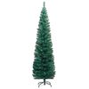 vidaXL Slim Artificial Pre-lit Christmas Tree with Ball Set Green 94.5"