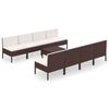 vidaXL Garden Lounge Set Brown PE rattan Large Modular