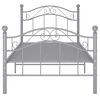 vidaXL Bed Frame Gray Powder-coated metal Twin Durable Twin Bed Frame