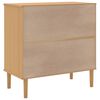 vidaXL Sideboard Brown Solid pine wood, engineered wood, poly rattan