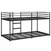 vidaXL Bunk Bed Black Steel, mesh fabric 42.1 x 79.9 in Bunk Bed