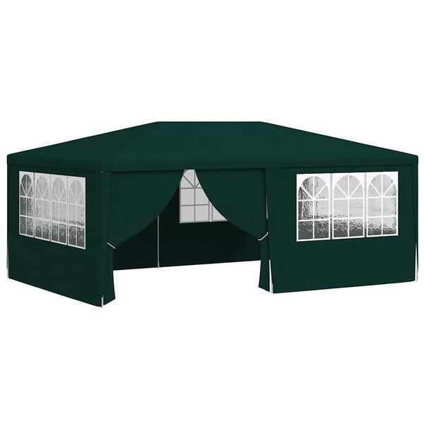 vidaXL Party Tent Green Polyethylene 13x20 ft Durable Party Tent