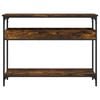 vidaXL Console Table Smoked Oak Engineered Wood 39.4 x 11.4 x 29.5 in